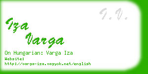 iza varga business card
